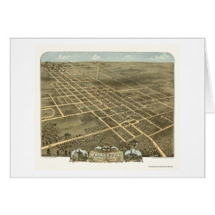 Princeton, IL Panoramische Kaart - 1870