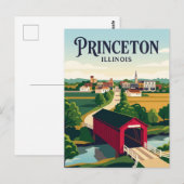 Princeton Illinois Briefkaart (Voorkant / Achterkant)