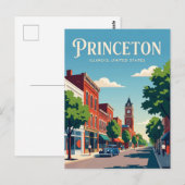 Princeton Illinois Briefkaart (Voorkant / Achterkant)