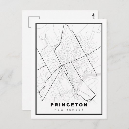 Princeton Map Briefkaart (Voorkant / Achterkant)