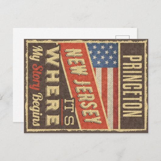 Princeton New Jersey Briefkaart (Voorkant / Achterkant)