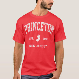 Princeton New Jersey Nj Vintage Atletiek Sport vr T-shirt