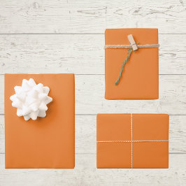 Princeton Oranje vaste kleur Inpakpapier Vel