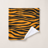Princeton Oranje Zebra Print Bad Handdoek (Wasdoekje)