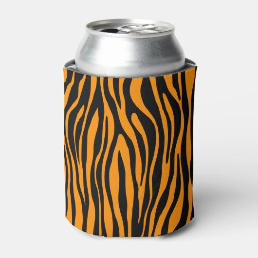 Princeton Oranje Zebra Print Blikjeskoeler (Blikje Voorkant)