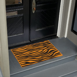 Princeton Oranje Zebra Print Deurmat