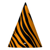 Princeton Oranje Zebra Print Feesthoedjes (Links)