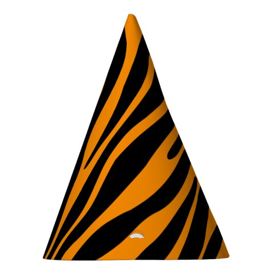 Princeton Oranje Zebra Print Feesthoedjes (Rechts)