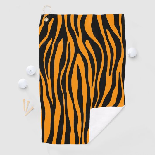 Princeton Oranje Zebra Print Golfhanddoek (Insitu)