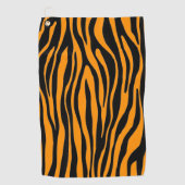 Princeton Oranje Zebra Print Golfhanddoek (Voorkant)