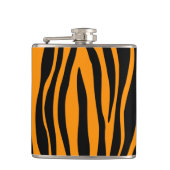 Princeton Oranje Zebra Print Heupfles (Voorkant)