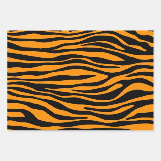 Princeton Oranje Zebra Print Inpakpapier Vel (Voorkant 3)