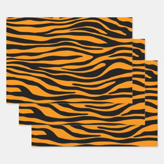 Princeton Oranje Zebra Print Inpakpapier Vel (Set)