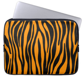 Princeton Oranje Zebra Print Laptop Sleeve