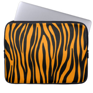 Princeton Oranje Zebra Print Laptop Sleeve