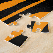 Princeton Oranje Zebra Print Legpuzzel (Zijkant)