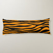 Princeton Oranje Zebra Print Lichaamskussen (Achterkant)