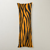 Princeton Oranje Zebra Print Lichaamskussen (Achterkant (Verticaal))