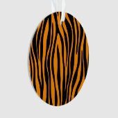 Princeton Oranje Zebra Print Ornament (voorkant)