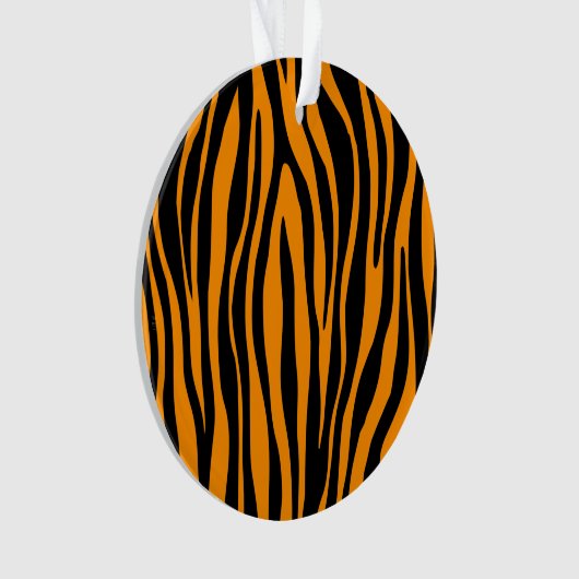 Princeton Oranje Zebra Print Ornament (voorkant)