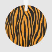 Princeton Oranje Zebra Print Ornament (achterkant)