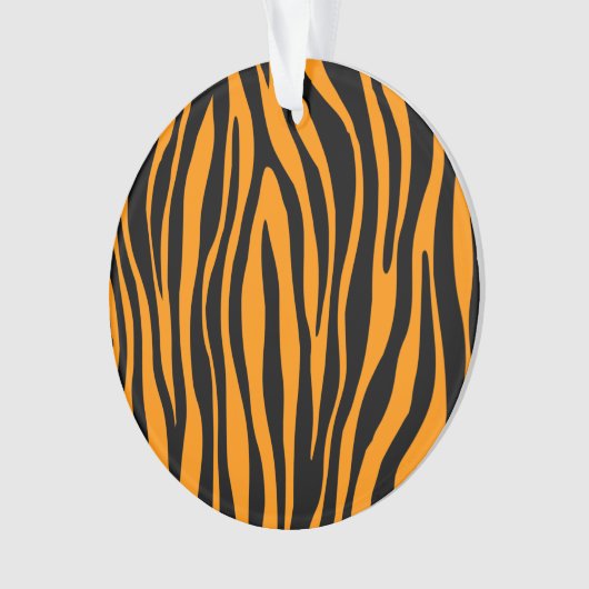 Princeton Oranje Zebra Print Ornament (voorkant)
