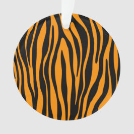 Princeton Oranje Zebra Print Ornament