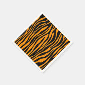 Princeton Oranje Zebra Print Servet (Hoek)