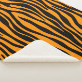 Princeton Oranje Zebra Print Sherpa Deken (3/4)