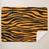 Princeton Oranje Zebra Print Sherpa Deken (Voorkant (horizontaal))