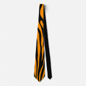 Princeton Oranje Zebra Print Stropdas (Voorkant)