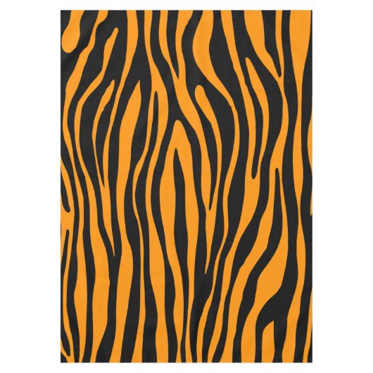 Princeton Oranje Zebra Print Tafelkleed (Voorkant)