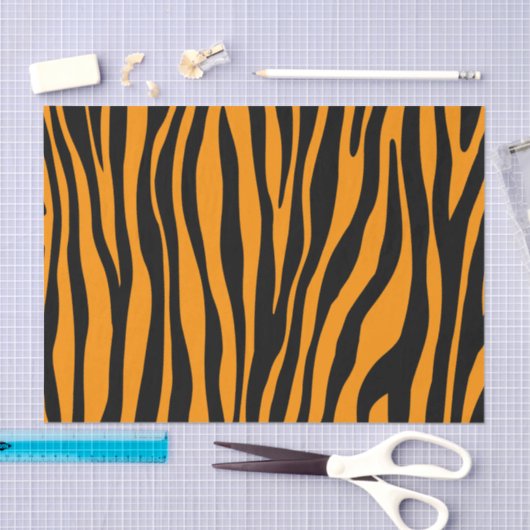 Princeton Oranje Zebra Print Tissuepapier (Craft)