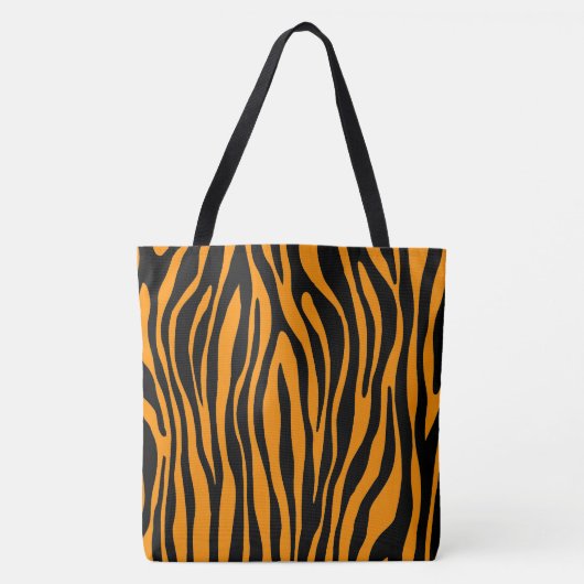 Princeton Oranje Zebra Print Tote Bag (Voorkant)