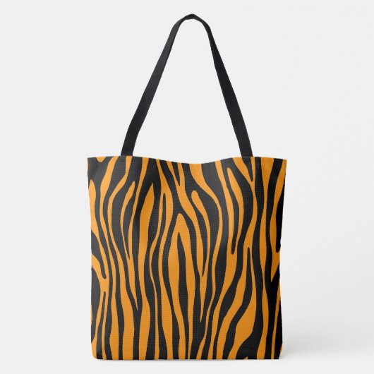 Princeton Oranje Zebra Print Tote Bag (Achterkant)