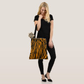 Princeton Oranje Zebra Print Tote Bag (Op model)