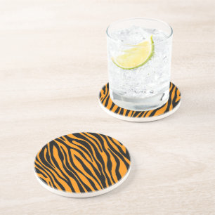 Princeton Oranje Zebra Print Zandsteen Onderzetter