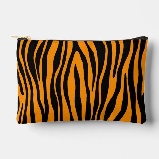 Princeton Oranje Zebraprint Etui (Voorkant)