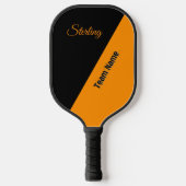 Princeton Sinaasappel en zwart met twee tekstgebie Pickleball Paddle (Voorkant)