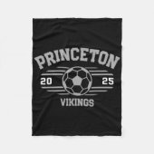Princeton Vikings Soccer Byll 2025  Fleece Deken (Voorkant)