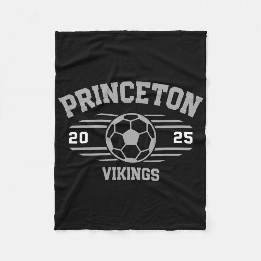 Princeton Vikings Soccer Byll 2025  Fleece Deken (Voorkant)