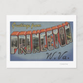 Princeton, West Virginia - Grote Letter-scènes Briefkaart (Voorkant)