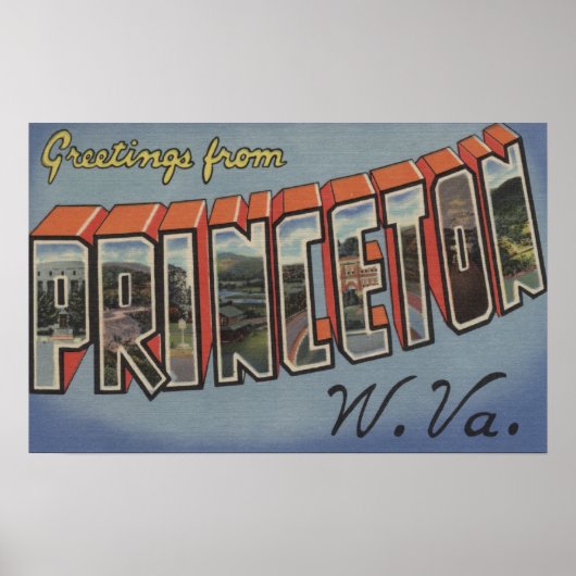 Princeton, West Virginia - Grote Letter-scènes Poster (Voorkant)