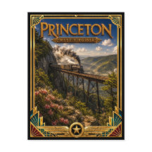 Princeton West Virginia Vintage Art Deco Gouden