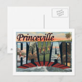Princeville, Hawaii - Grote letterscènes Briefkaart (Voorkant / Achterkant)