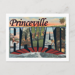 Princeville, Hawaii - Grote letterscènes Briefkaart