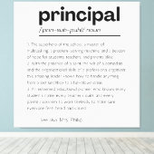 Principal Definition Print, Aangepaste Principal G Canvas Afdruk (Insitu (Houten vloer))