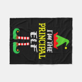 Principal Elf Matching Family Group Christmas Fleece Deken (Voorkant (Horizontaal))