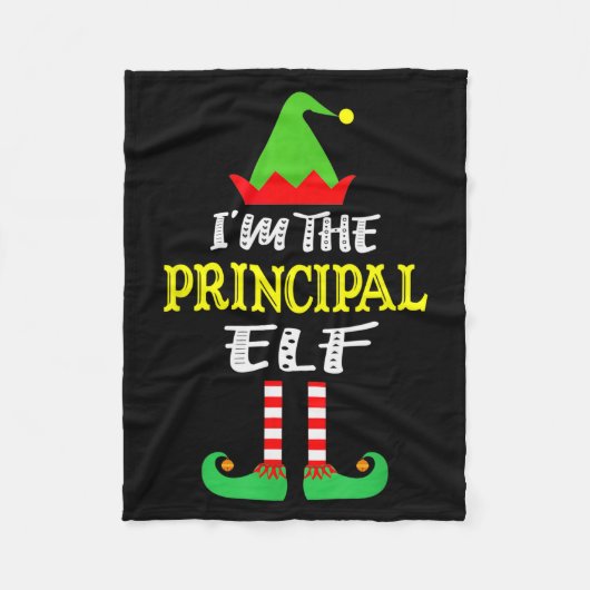 Principal Elf Matching Family Group Christmas Fleece Deken (Voorkant)