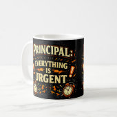 Principal: Everything Is Urgent | Funny Admin Gift Koffiemok (Voorkant links)